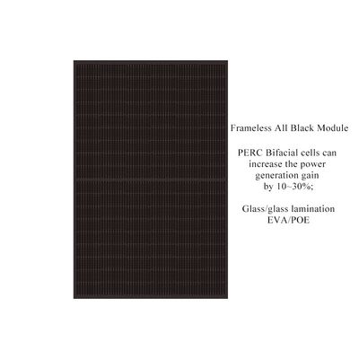 De mono Zwarte BIPV-Module Met twee gezichten van Zonnepanelen Halve Cellen
