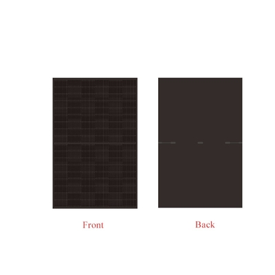 Hoog rendement Monocrystalline PV Zwarte Zonnepaneel Met twee gezichten van Module Halve Cellen