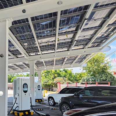 Snelweg zonne-auto laadstation BIPV-module zonne-carportsysteem