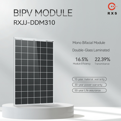 Rixin transparante BIPV zonnepanelen Mono Glass 310W 320W zonnepaneel PV-module