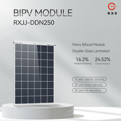 Rixin transparante hoog rendement BIPV zonnepanelen Mono 200w 250w zonnemodule